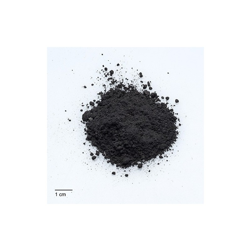 Poudre De Graphite Utilisée Dans L'industrie, Poudre Noire Avec Surface  Blanche Isolée Et Espace De Copie.